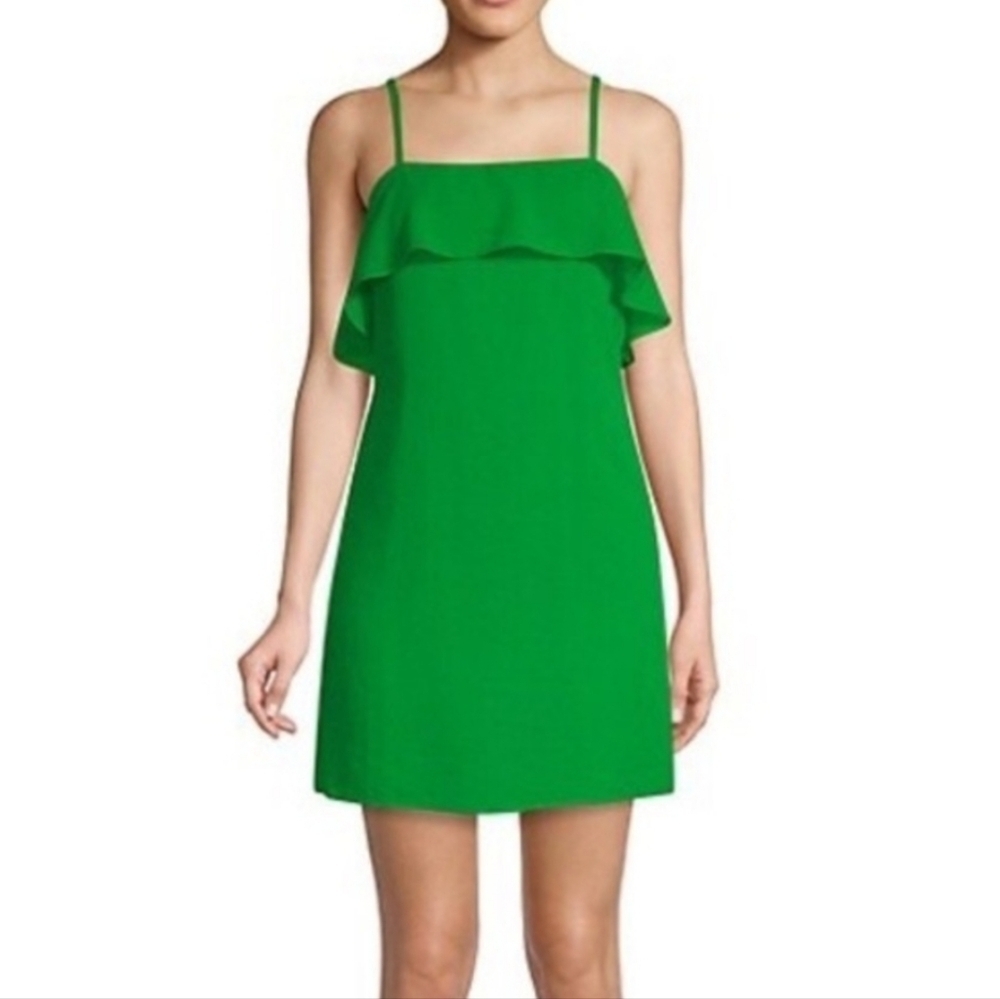 Alice + Olive green spaghetti straps mini dress